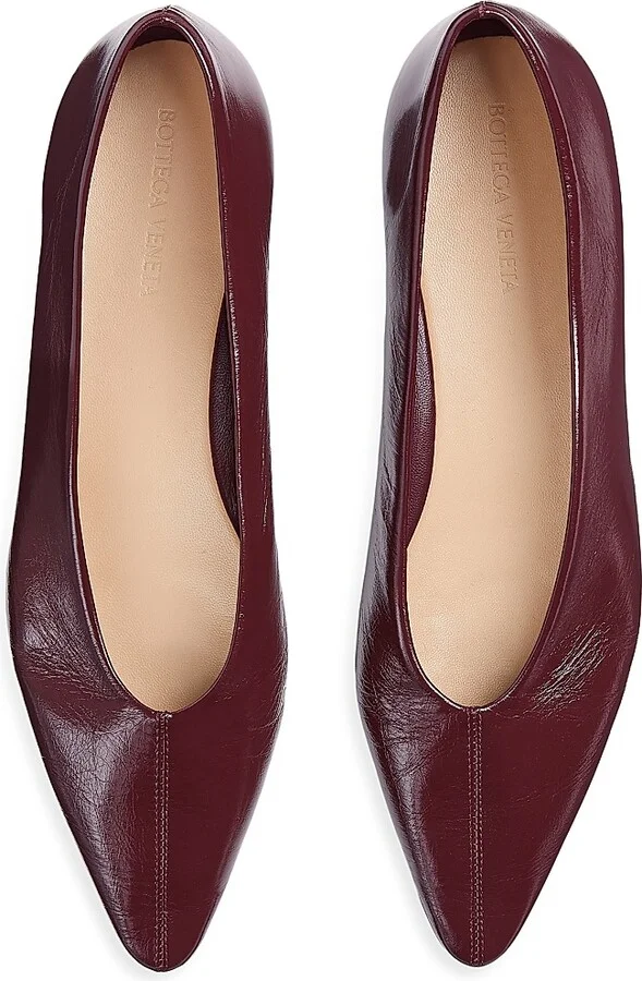 Women's Pointed-Toe Patent Leather Ballet Flats - Barolo - Size 6 - Image 4
