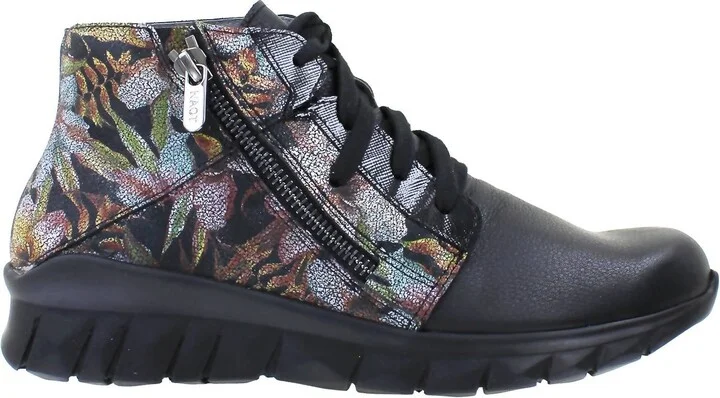 Women's Polaris Shoes In Soft Black Leather/dark Floral Black Combo