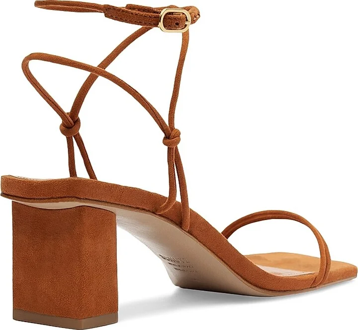 Women's Pompeii 63MM Suede Block-Heel Sandals - Cuoio Brown - Size 7 - Image 3