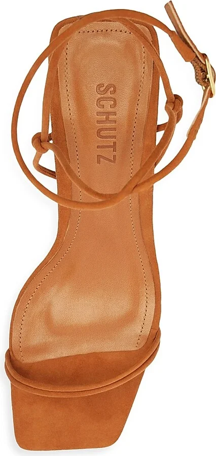 Women's Pompeii 63MM Suede Block-Heel Sandals - Cuoio Brown - Size 7 - Image 5