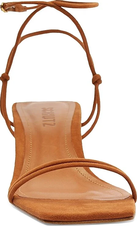 Women's Pompeii 63MM Suede Block-Heel Sandals - Cuoio Brown - Size 7 - Image 7