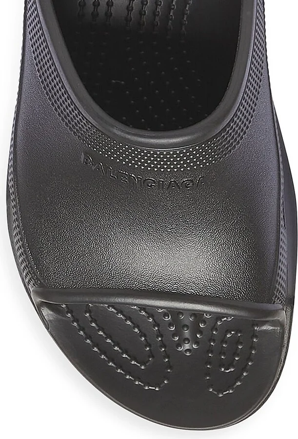 Women's Pool Crocs Slide Sandals - Black - Size 5 - Image 5