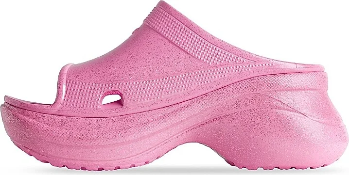 Women's Pool Crocs Slide Sandals - Pink - Size 6 - Image 4