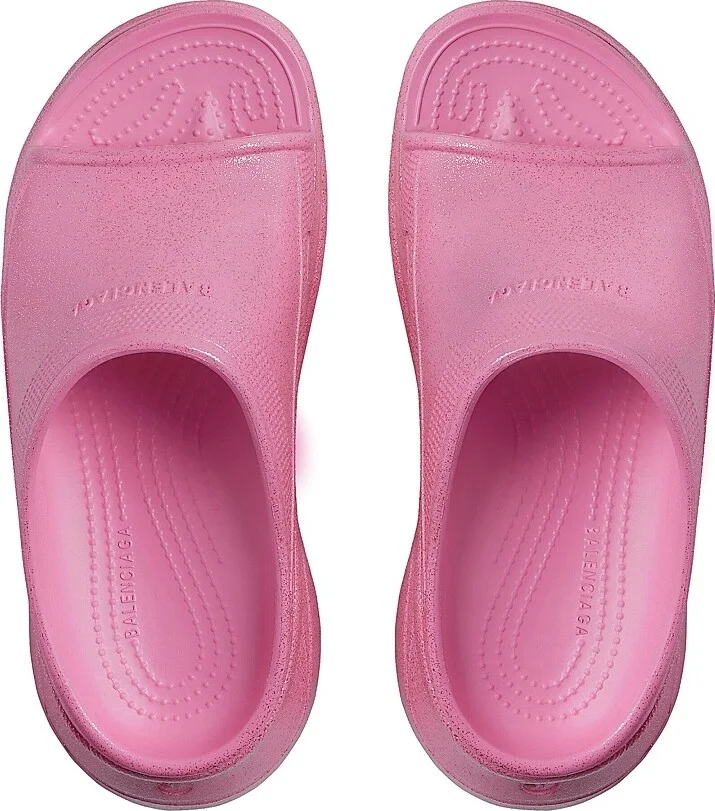 Women's Pool Crocs Slide Sandals - Pink - Size 6 - Image 6