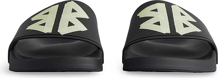 Women's Pool Slide Sandals - Black - Size 5 - Image 4