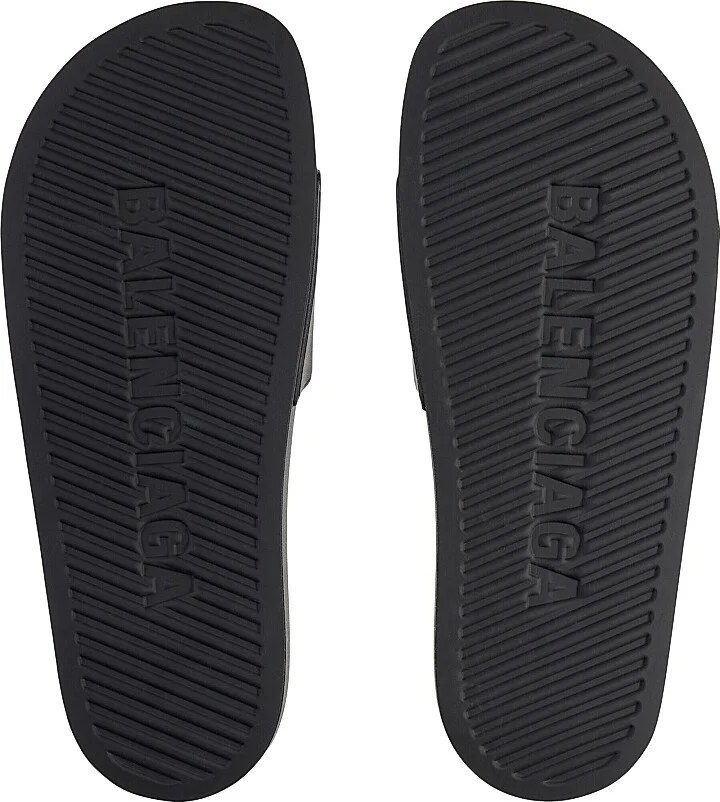 Women's Pool Slide Sandals - Black - Size 5 - Image 6