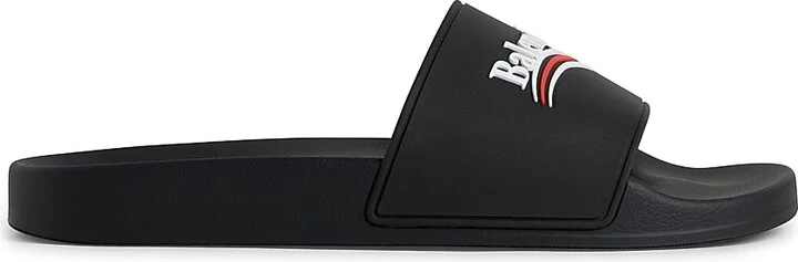 Women's Pool Slide Sandals - Black - Size 8