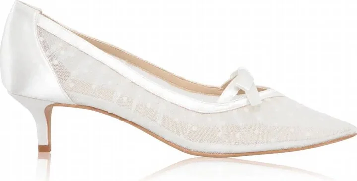 Women's Poppy Heel In White Satin