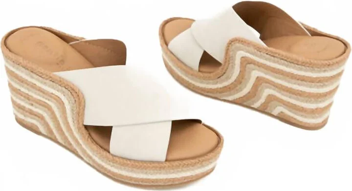 Women's Porto Wedge In Stone Nubuck