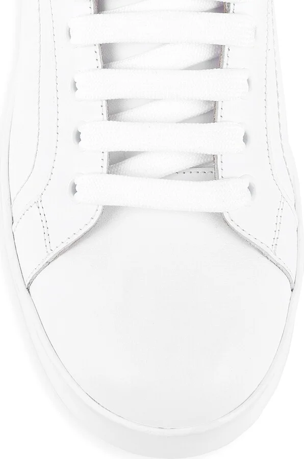 Women's Portofino Leather Sneakers - Bianco Rosa - Size 5 - Image 4