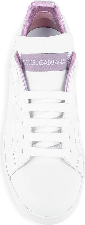 Women's Portofino Leather Sneakers - Bianco Rosa - Size 5 - Image 5