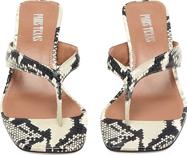 Women's Portofino Leather Thong Mules - Naturale - Size 7 - Image 4