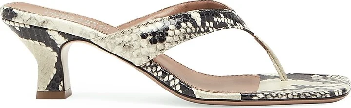 Women's Portofino Leather Thong Mules - Naturale - Size 7