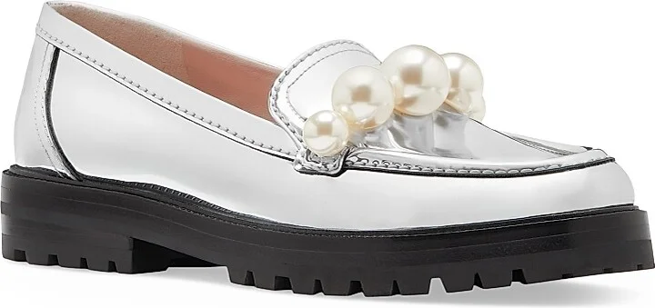 Women's Posh Pearl Loafers - Silver - Size 10 - Image 2