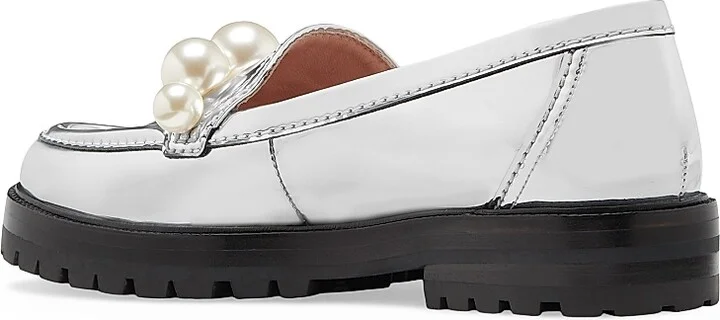 Women's Posh Pearl Loafers - Silver - Size 10 - Image 3