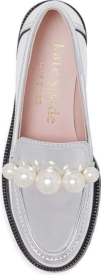 Women's Posh Pearl Loafers - Silver - Size 10 - Image 4