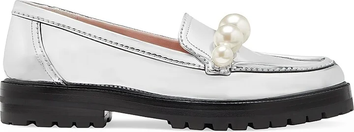 Women's Posh Pearl Loafers - Silver - Size 10