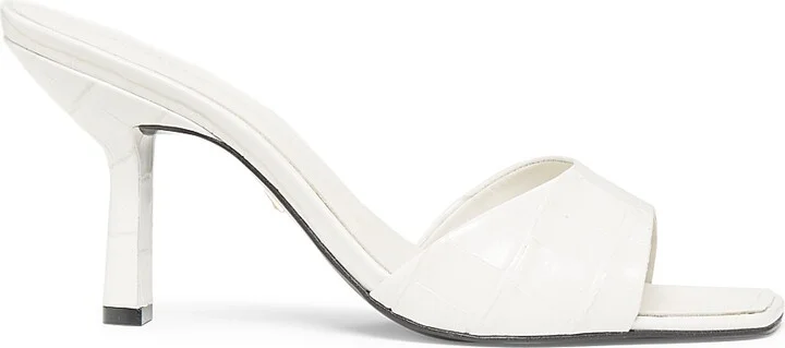 Women's Posseni 90MM Embossed Leather Sandals - Pearl - Size 5
