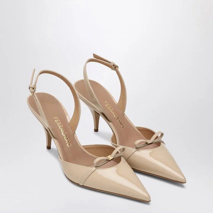 Women's Powdery Slingback With Mini Bow
