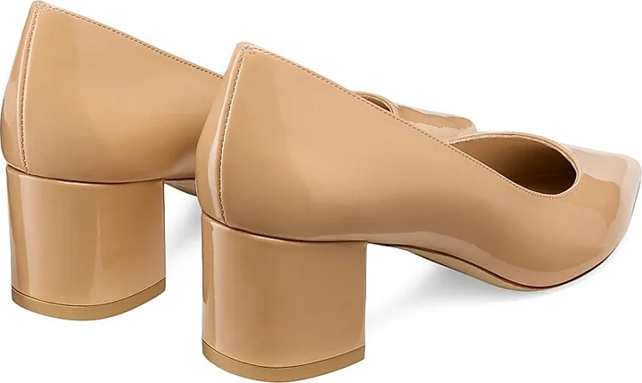 Women's Power 50MM Leather Block-Heel Pumps - Adobe - Size 10 - Image 3