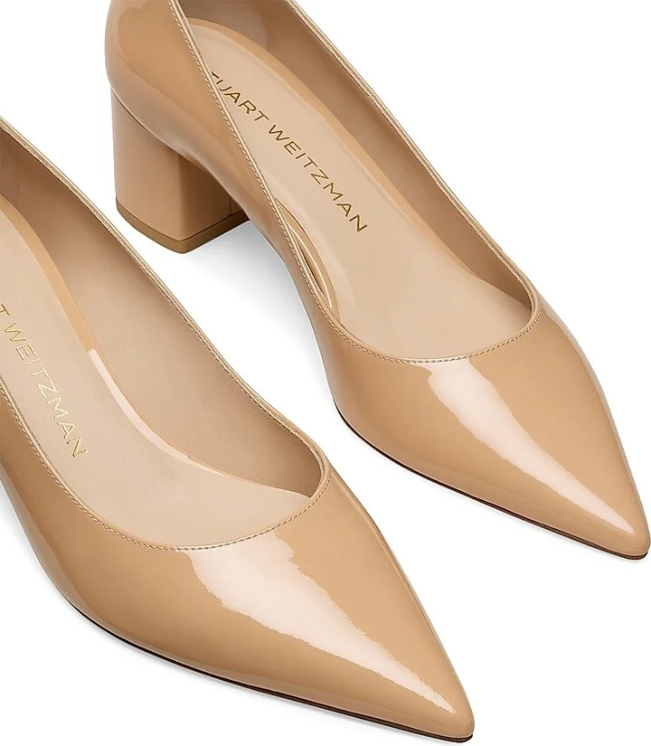Women's Power 50MM Leather Block-Heel Pumps - Adobe - Size 10 - Image 4