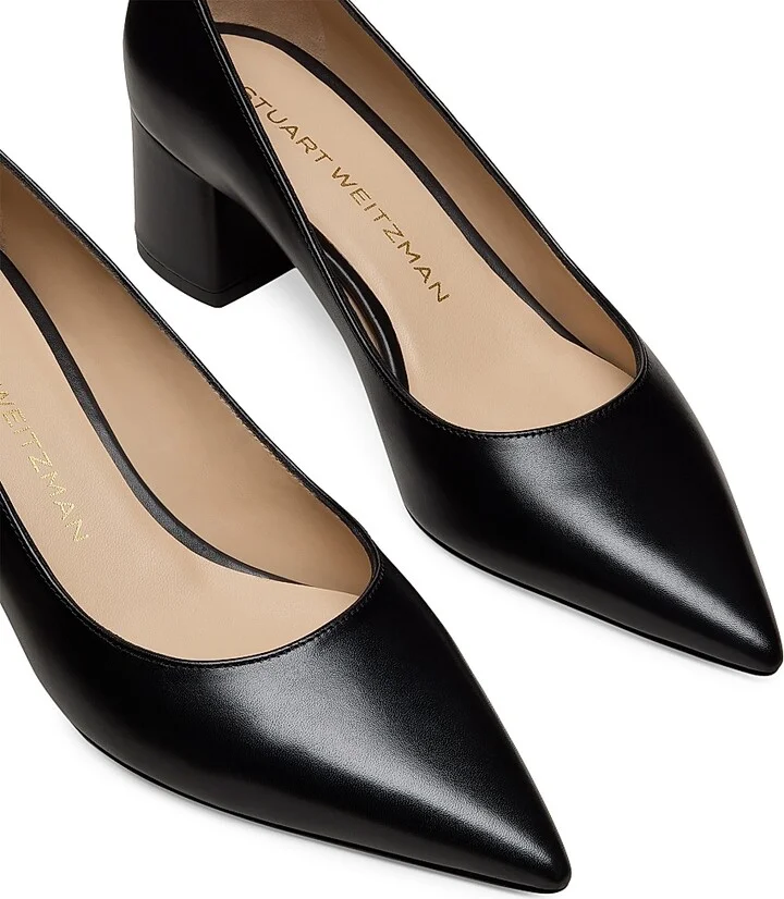 Women's Power 50MM Leather Block-Heel Pumps - Black - Size 10 - Image 4