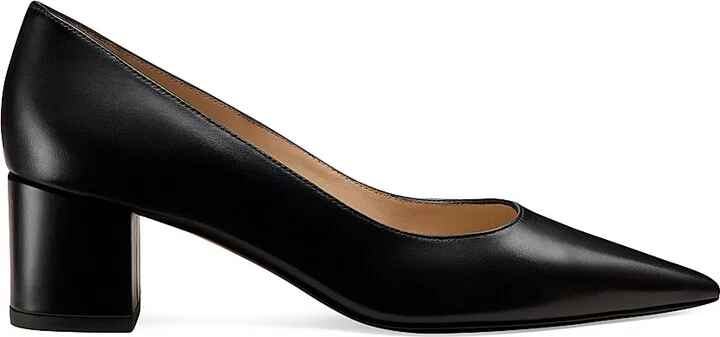 Women's Power 50MM Leather Block-Heel Pumps - Black - Size 10