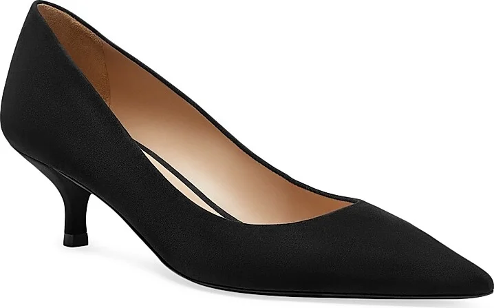 Women's Power 50MM Suede Kitten-Heel Pumps - Black - Size 5 - Image 2