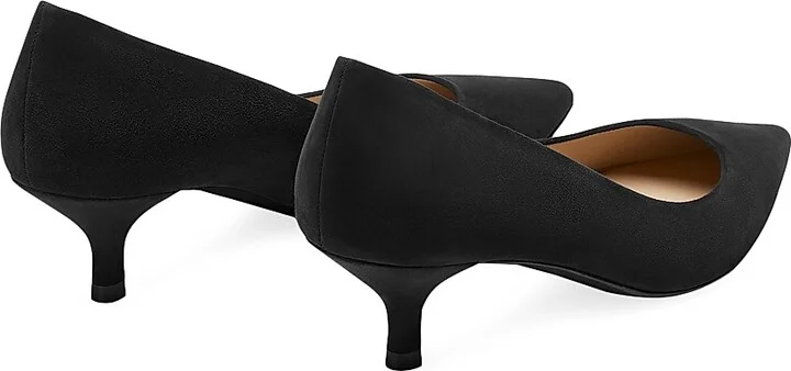 Women's Power 50MM Suede Kitten-Heel Pumps - Black - Size 5 - Image 3