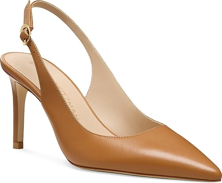 Women's Power 75MM Leather Slingback Pumps - Macchiato - Size 6 - Image 2