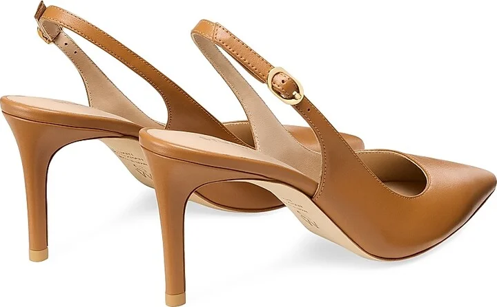 Women's Power 75MM Leather Slingback Pumps - Macchiato - Size 6 - Image 3