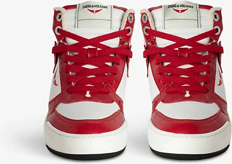Womens Power Wings Panelled Leather High-Top Trainers Eur 36 / 3 Uk Women - Image 2
