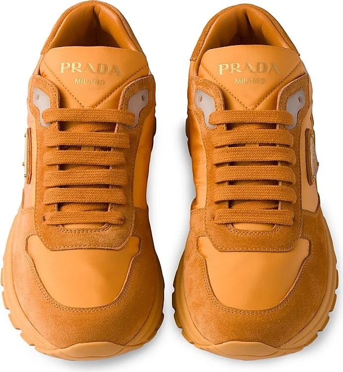 Women's Prax 2.0 Re-Nylon and Suede Sneakers - Orange - Size 4.5 - Image 2