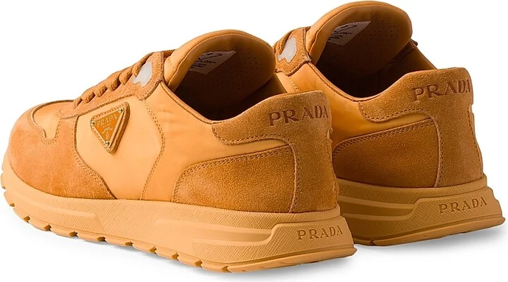 Women's Prax 2.0 Re-Nylon and Suede Sneakers - Orange - Size 4.5 - Image 3