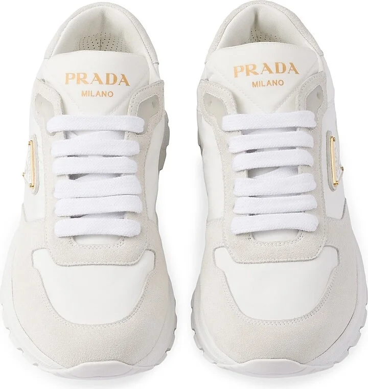 Women's Prax 2.0 Re-Nylon and Suede Sneakers - Orange - Size 4.5 - Image 6