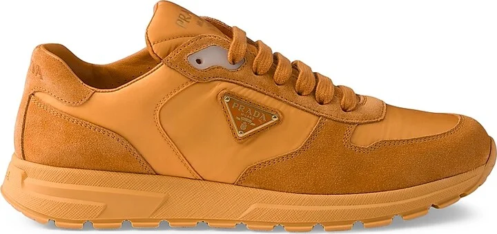 Women's Prax 2.0 Re-Nylon and Suede Sneakers - Orange - Size 4.5