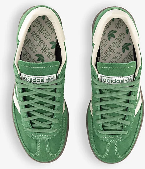 Womens Preloved Green Cream Whi Handball Spezial Brand-Embellished Suede Low-Top Trainers Eur 41 / 8 Uk Women - Image 2
