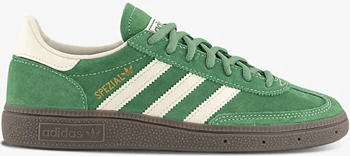 Womens Preloved Green Cream Whi Handball Spezial Brand-Embellished Suede Low-Top Trainers Eur 41 / 8 Uk Women