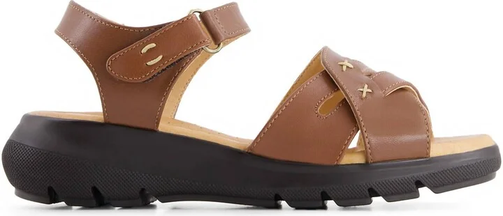 Women's Premium Comfort Leather Sandals In Brown