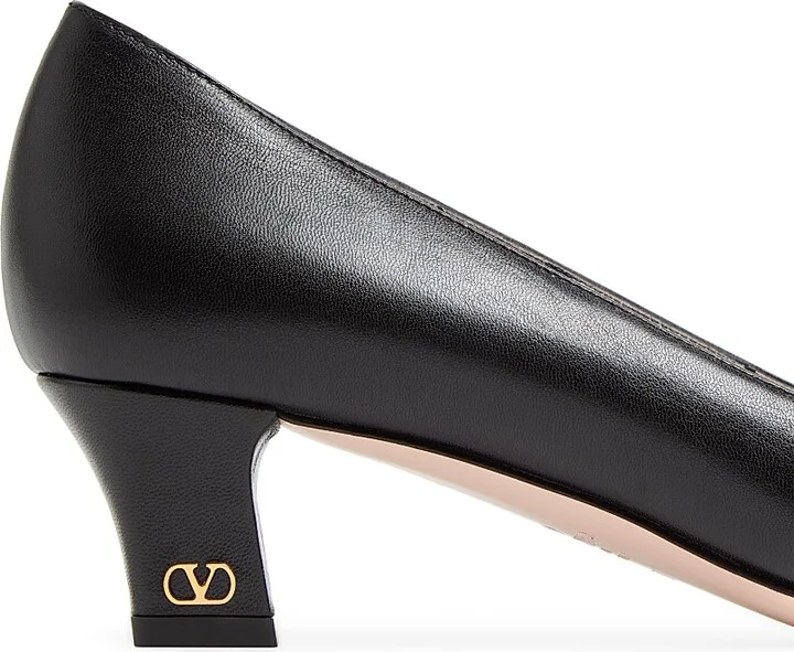 Women's Preshoes Kidskin Crystals 45MM Pumps - Black Silver - Size 7 - Image 6
