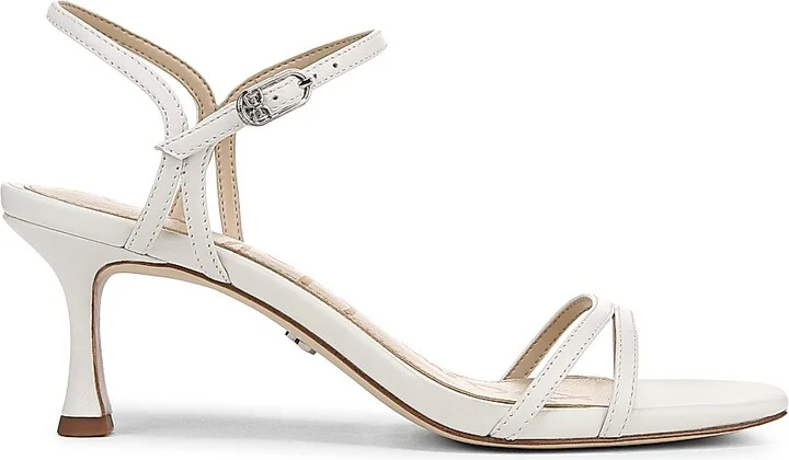 Women's Presley 65MM Leather Strappy Sandals - Bright White - Size 5.5