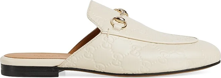 Women's Princetown Horsebit GG Leather Slip-On Loafers - New Ivoire - Size 7