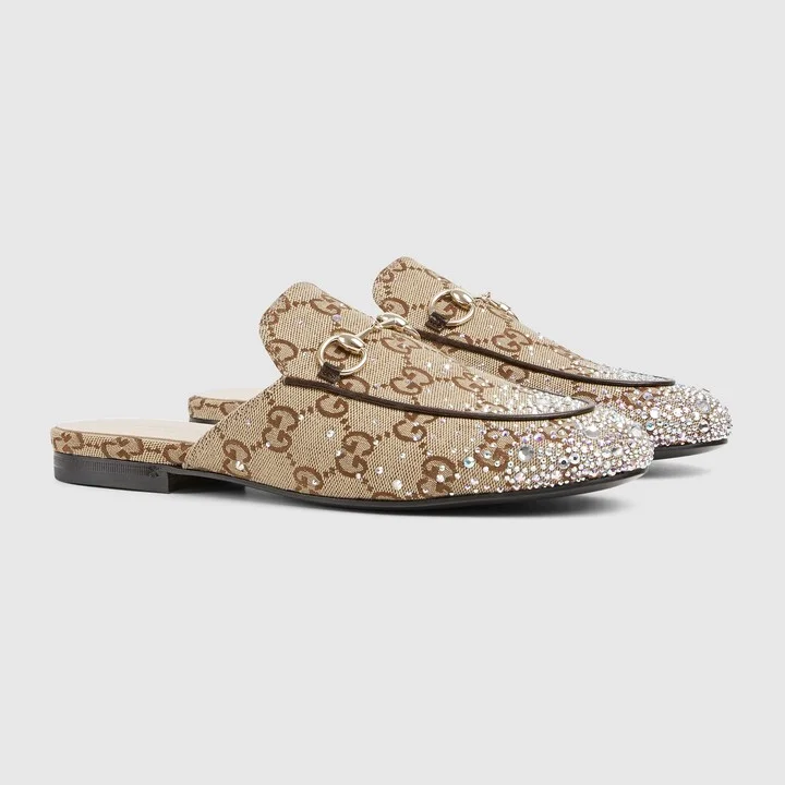 Women's Princetown slipper with crystal Horsebit - Image 2