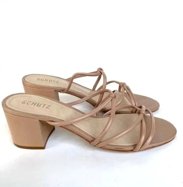 Women's Princey Strappy Block Heel Sandals In Beige