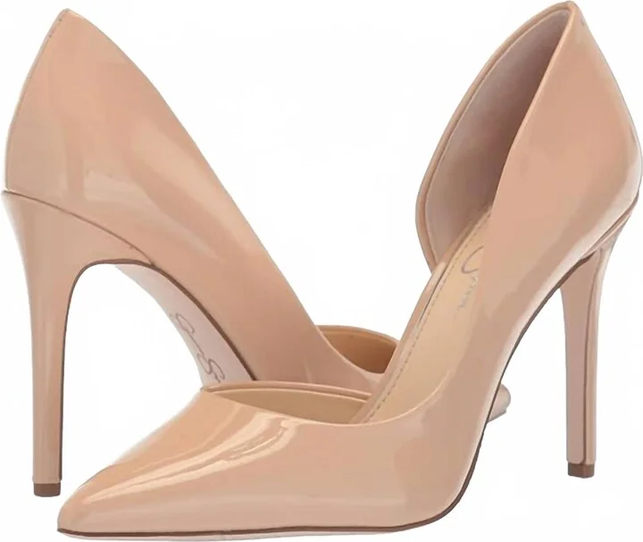 Women's Prizma Pointed Toe D'orsay Heels Pumps In Sand Dune Patent