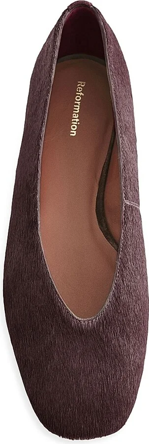 Women's Prudence Calf Hair Ballet Flats - Ruby - Size 5.5 - Image 3