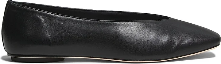Women's Prudence Leather Ballet Flats - Black - Size 5