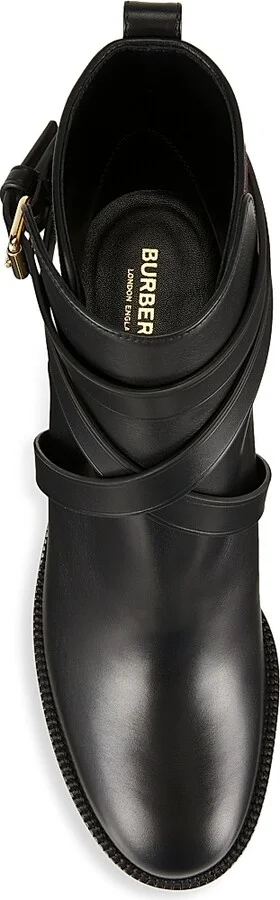 Women's Pryle House Check & Leather Ankle Boots - Black Arch - Size 5 - Image 5