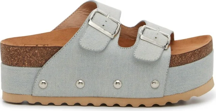 Women's Pueblo Platform Sandal In Light Denim