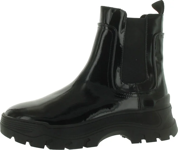Womens Pull On Round Toe Ankle Boots